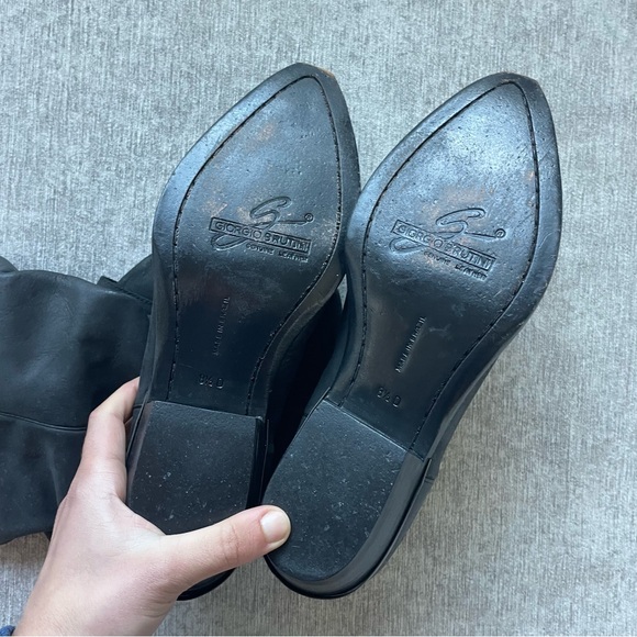 Black Leather Cowboy Boots - Picture 5 of 5